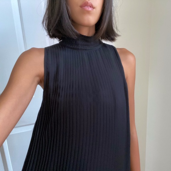 Zara Tops - New Zara Collection Black Pleated Drape Tank